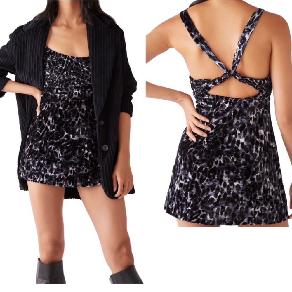 NWT Free People Velvet Dress Women Size L